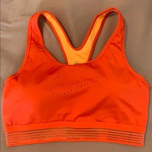Women’s Nike Coral and Orange Sports Bra